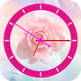 Rose Clock Live Rose Wallpaper أيقونة