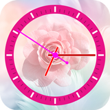 Rose Clock Live Rose Wallpaper icône