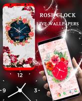 Rose Clock Live Rose Wallpaper ảnh chụp màn hình 2