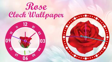 Rose Clock Live Rose Wallpaper постер