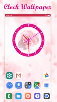 Rose Clock Live Rose Wallpaper syot layar 1