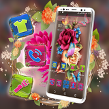 Rose Butterfly Launcher Theme أيقونة