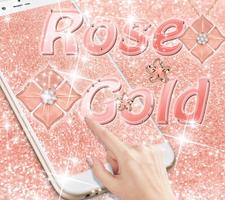 Rosegold diamond Live Wallpaper Theme Affiche