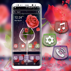 Rose in Glass Launcher Theme icône