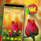 Rose Painting Launcher Theme icône