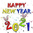 Happy new year cards icon