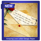 Amazing Love Letter Design Paper ไอคอน