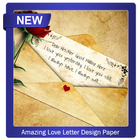 Amazing Love Letter Design Paper 아이콘