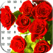 Roses Pixel Art: Flowers Color by Number