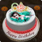 Name photo on birthday cake-icoon