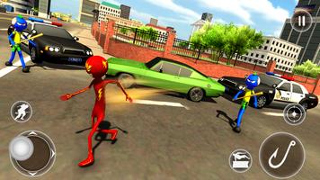 Rope Hero Crime City - Flash Stickman Speed Hero 截圖 2