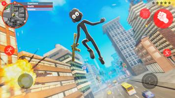 Amazing Rope Stickman Hero Sim تصوير الشاشة 2