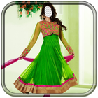 Indian Desi Girl Traditional Saval Suit icône