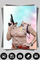 Women Police Suit Photo Editor Photo Frames plakat