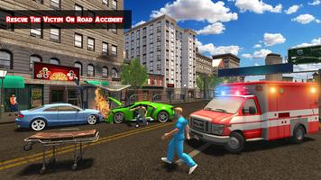 City Ambulance Rescue Driving  captura de pantalla 1