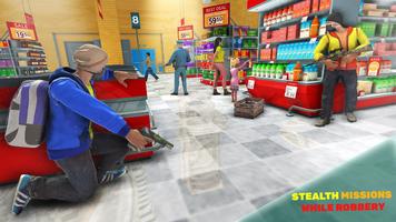 Grand Supermarket Robbery - City Crime Game syot layar 2