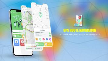 d'itinéraire de navigation GPS Affiche