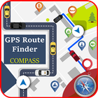 GPS route directions Et boussole la navigation icône