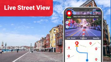 Live street view- 3d World map poster