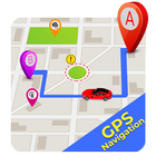 Direcciones de navegación de automóviles y tráfico icono