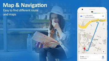 برنامه‌نما GPS Route Voice Navigation, Maps Finder & Location عکس از صفحه