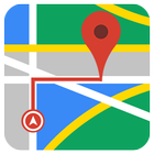 Sprach-GPS-Navigation und Karte Zeichen