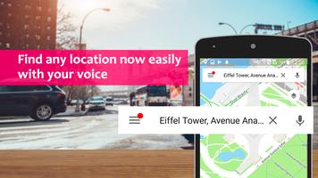 Voix GPS Navigation & Carte Affiche