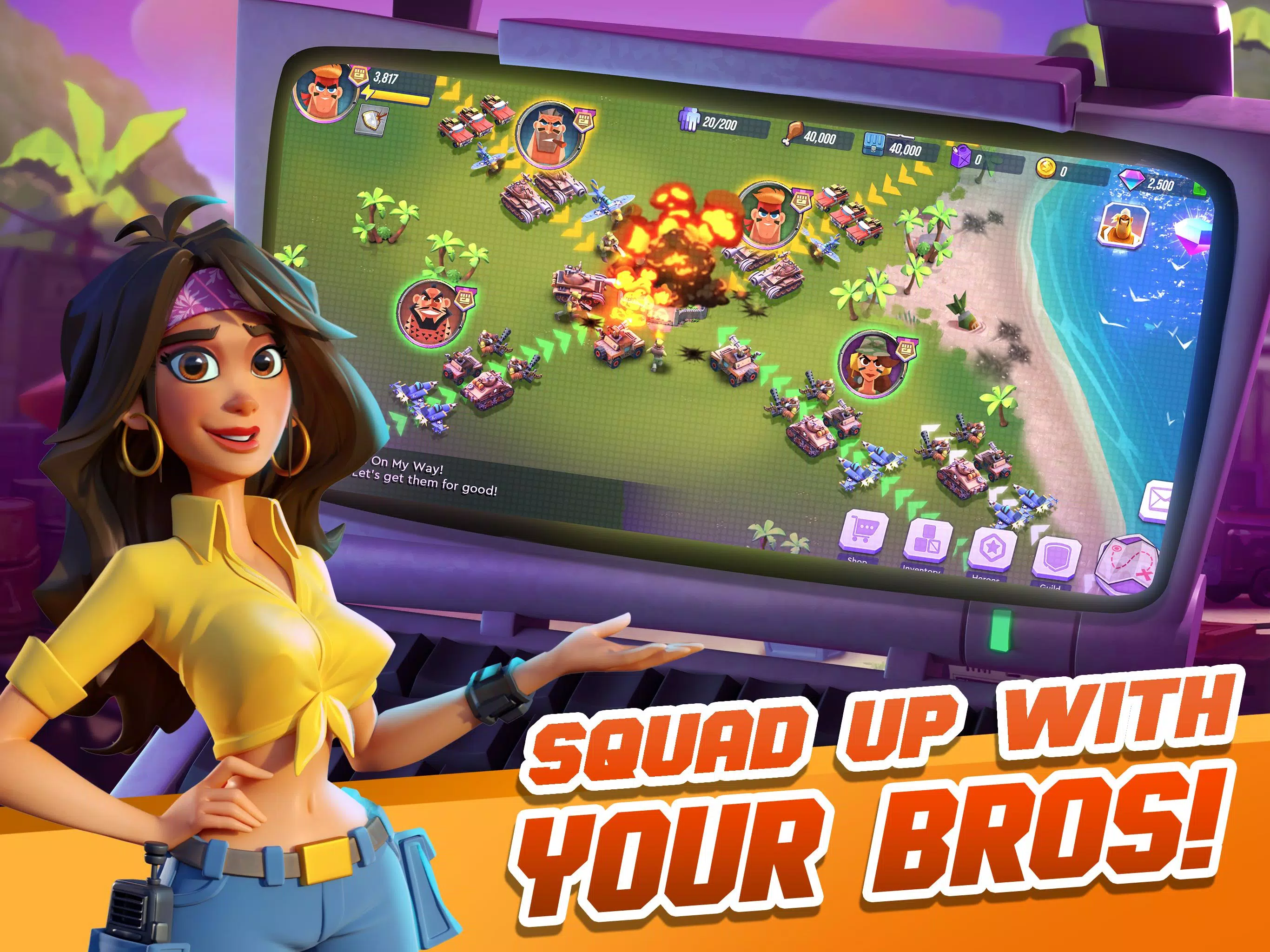 Hardhead Squad: MMO War is a strategy game for iOS and Android