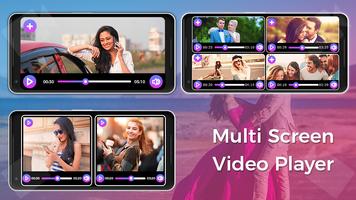 Multi Screen Video Player Affiche