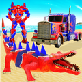 Crocodile Robot Car Transforming Mega Robot Games