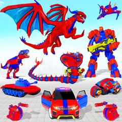 Baixar Limo Car Dragon Robot Car Game XAPK