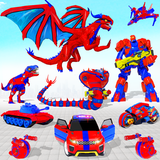 Limo Car Dragon Robot Car Game أيقونة