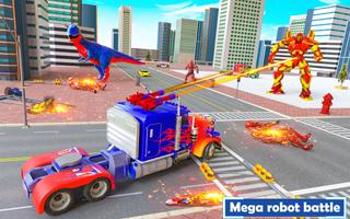 Limo Car Dragon Robot Car Game Cartaz