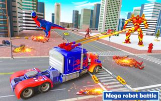 Limo Car Dragon Robot Car Game پوسٹر