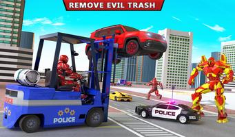 robô da polícia zebra SUV Jeep imagem de tela 2