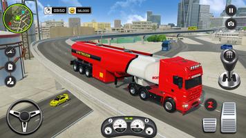 石油トラックシミュレーターの運転ゲーム ポスター