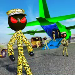 Stickman Army Transporter Airplane Cargo XAPK download