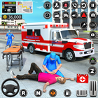 Stad Ambulance Rijden Spel 3D-icoon