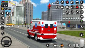 Stad Ambulance Rijden Spel 3D screenshot 2