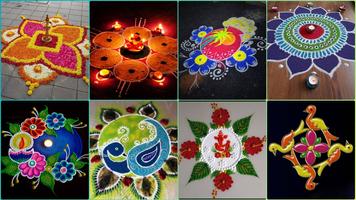 Colorful Rangoli Designs Affiche