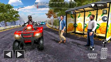 ATV Quad Bike Taxi Offroad Cab Conducir Poster