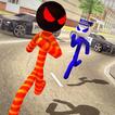 Transport Stickman Prisonnier Police Voiture Chass