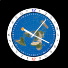 Flat Earth Sun & Moon Clock Zeichen