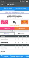 RR vs SRH I,P,L Live Score 2021 - Match Scorecard تصوير الشاشة 1