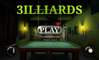 3D Pool game - 3ILLIARDS Free Affiche