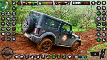 simulator mobil jip offroad 3d poster