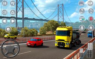 ユーロ トラック ドライビング ゲーム 3D ポスター