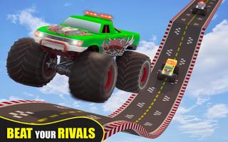 Impossible Mega Ramp Monster Truck Challenge Race Affiche