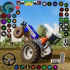 modern landbouwtractorspel 3d-icoon