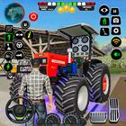 jeu chariot tracteur lourd 3d icône